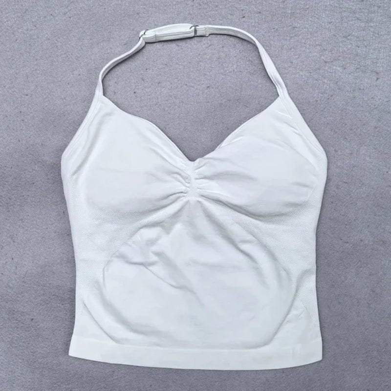 2 Pieces Women Yoga Set Seamless Adjustable Strappy Tank Top Scrunch Sports Shorts Gym Clothes Woman Summer Workout Outfits