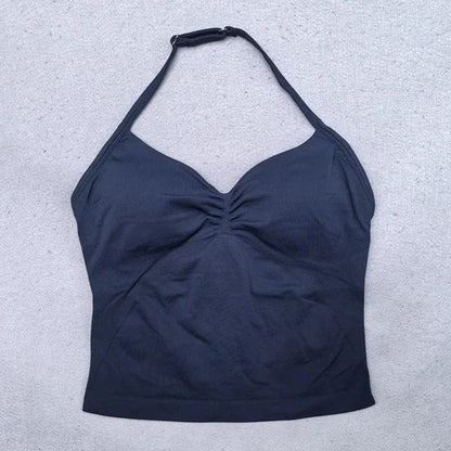 2 Pieces Women Yoga Set Seamless Adjustable Strappy Tank Top Scrunch Sports Shorts Gym Clothes Woman Summer Workout Outfits