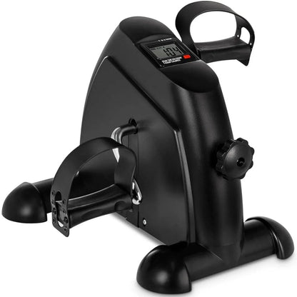 Eotvia under Desk Bike Pedal Exerciser, Mini Exercise Bike Portable Peddler with Digital Display, Black Leg/Arm Exercise Bike Foot Cycle with Adjustable Resistance/Non-Slip Pedals for Home Office