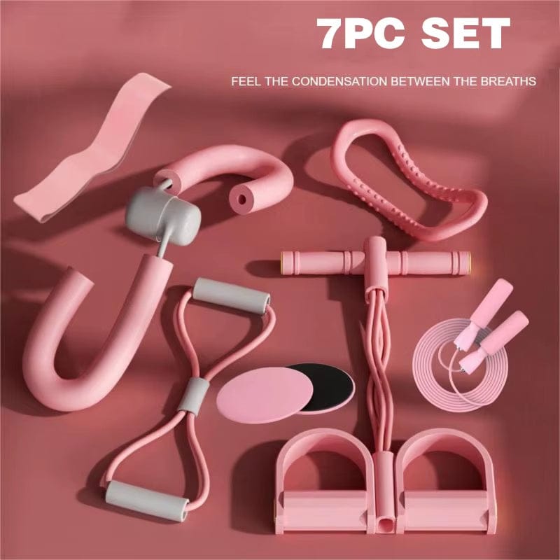 Gym Tension Belt, Yoga Fitness 4-11-Piece Set, Foot Pedal Tensioner, Leg Beauty Device, Yoga Ring, Eight-Figure Tensioner