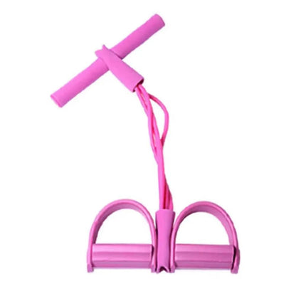 Fitness Resistance Bands-4 Tube Pedal Ankle Puller - Sit up Leg Stretch Rope Exercise Bands , Stretching Workout Fitness Bands
