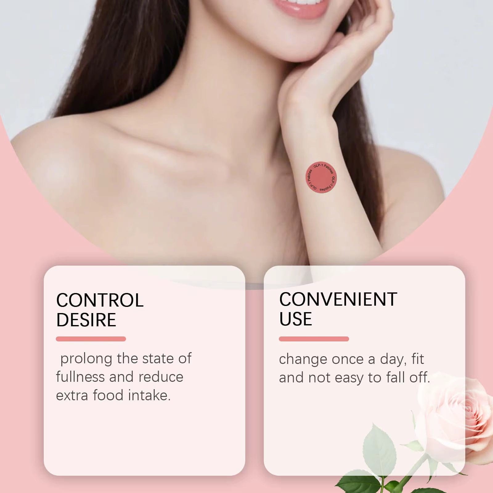 GLP-1 Patches for Body Shaping Fat Burning anti Cellulite Improve Stomach Control Appetite Increase Metabolism Weight Loss Patch