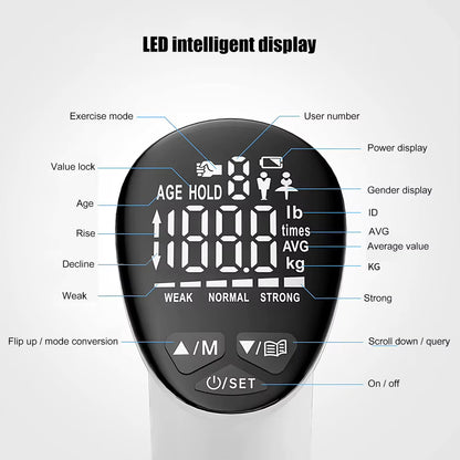 LED Digital Electronic Hand Grip Power Strength Trainer Tester