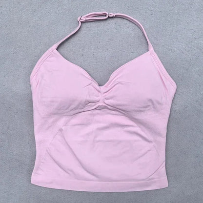 2 Pieces Women Yoga Set Seamless Adjustable Strappy Tank Top Scrunch Sports Shorts Gym Clothes Woman Summer Workout Outfits