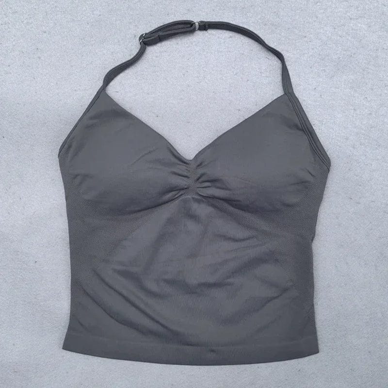 2 Pieces Women Yoga Set Seamless Adjustable Strappy Tank Top Scrunch Sports Shorts Gym Clothes Woman Summer Workout Outfits