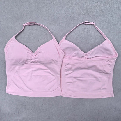 2 Pieces Women Yoga Set Seamless Adjustable Strappy Tank Top Scrunch Sports Shorts Gym Clothes Woman Summer Workout Outfits