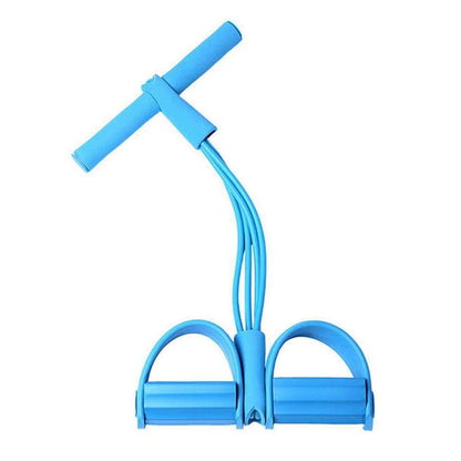 Fitness Resistance Bands-4 Tube Pedal Ankle Puller - Sit up Leg Stretch Rope Exercise Bands , Stretching Workout Fitness Bands